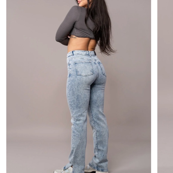 Fitjeans Straight Leg - 80s Blue - Picture 3 of 13